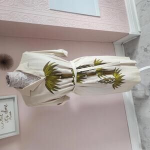 Vintage Alfred Shaheen Short Sleeve Hawaii Dress Rayon 14 FLAWLESS